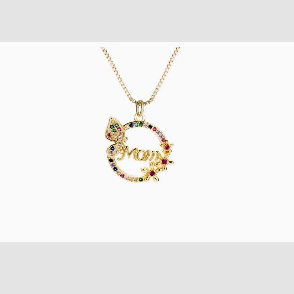 Butterfly Mom Pendant Necklace for Mom - Picture 5 of 5